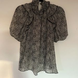 JOIE ruffled turtleneck blouse Size XXS